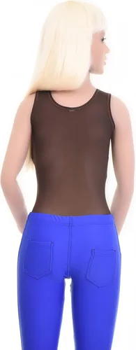 Vista 5 de TIARA GALIANO Enterizo brasileño sin mangas con cuello redondo para mujer, de malla transparente, 375