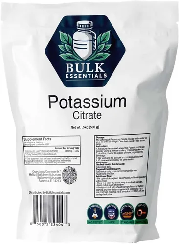 Vista 7 de Suplemento de citrato de potasio, 8.82 oz de polvo puro, 300 mg por porción