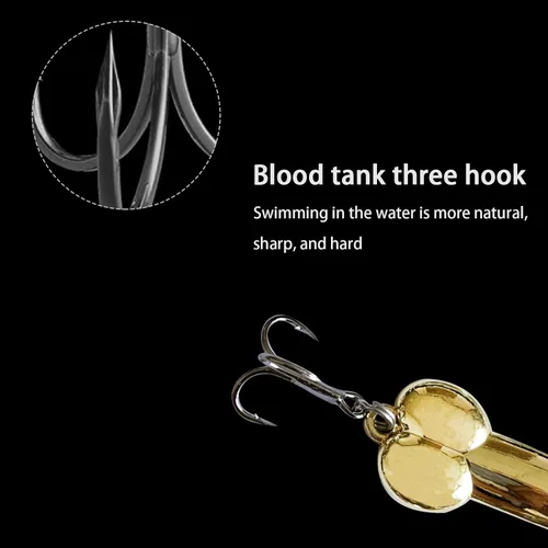 Vista 6 de 4Pcs Funny Fishing Lures, Top Water Bass Fishing Lure, Bass Fishing Gear Spinner Baits Freshwater Saltwater Fish Equipment Fish Hook Gift for