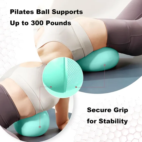 Vista 7 de Pelota de ejercicio para entrenamientos, antiestallido y resistente al deslizamiento, pelota de yoga para gimnasio, fitness y terapia física