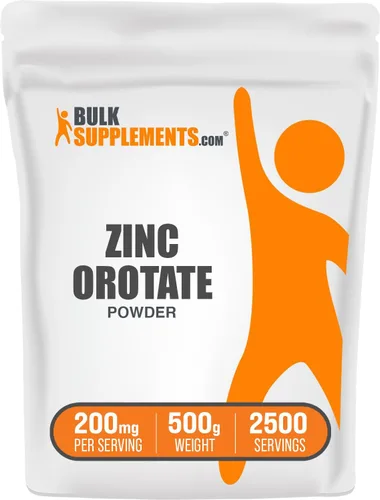 Vista 8 de BulkSupplements. com Zinc Orotate Powder - Suplemento de minerales de zinc, para apoyo inmunológico, sin gluten, 200 mg por porción, 100 g (3.5 oz)