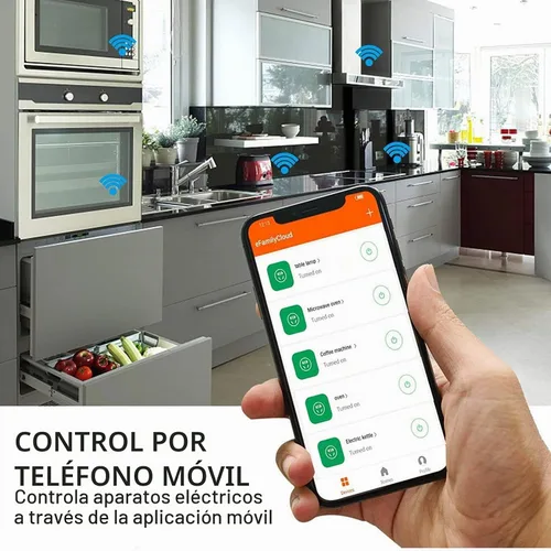 Vista 6 de Mini enchufe inteligente 15A enchufe de EE. UU. CA 100 a 240V toma de corriente inteligente para el hogar con función de temporizador Control de voz