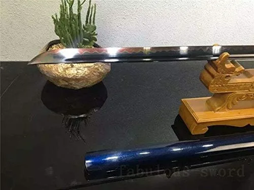 Vista 6 de Espada GLW 41' 1095 de arcilla de acero templado hecha a mano con espada japonesa samurai Katana