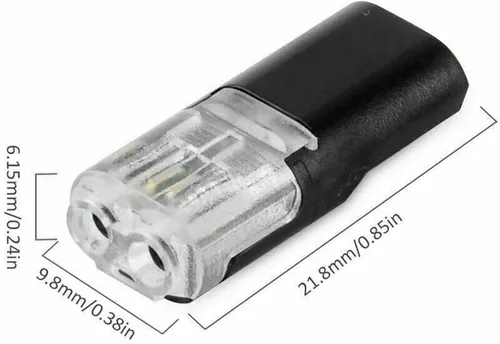 Vista 7 de Conectores de cable, conector de enchufe de doble cable, conector de cable de bajo voltaje, conectores eléctricos de tira de luz LED de 2 pines, sin