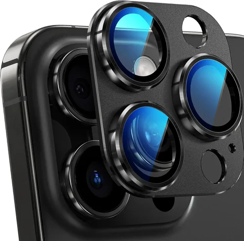 Vista 26 de YWXTW Protector de lente de cámara de vidrio templado para iPhone 14 Pro Max, protección de cobertura completa 3D, tecnología de círculo nocturno