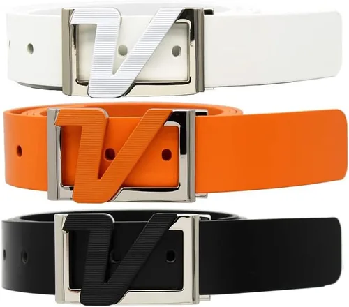 Vista 10 de Volvik - Correa de cinturón de cuero sólido italiano 100% auténtico, tamaño libre hasta 46 pulgadas, unisex