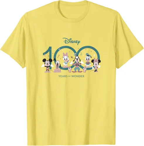 Vista 31 de Disney 100 Years of Wonder Mickey & Pals Muted Cute D100 Camiseta, Negro
