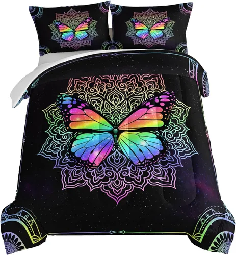 Vista 35 de HOSIMA - Juego de edredón individual de microfibra suave negro con 2 fundas de almohada, juego de ropa de cama individual a rayas con bandera