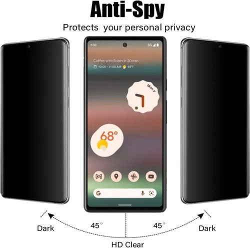 Vista 2 de Protector de pantalla de privacidad para Google Pixel 6a, [2 unidades] de vidrio templado antiespía antiarañazos para Google Pixel 6a GB62Z GX7AS