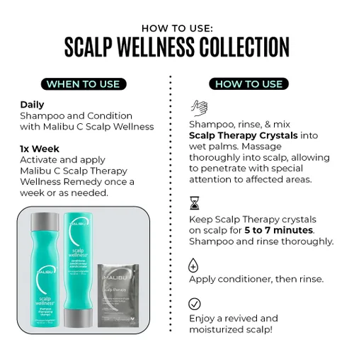 Vista 3 de Malibu C Scalp Wellness Collection - Set nutritivo para el cuidado del cabello del cuero cabelludo seco - Contiene remedio para el cuero cabelludo