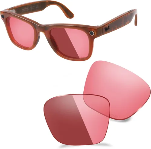 Vista 16 de ANSI Z87.1 Replacement Lens for Ray-Ban Meta Wayfarer Gen1&2&3 Al Glasses Negro ónice
