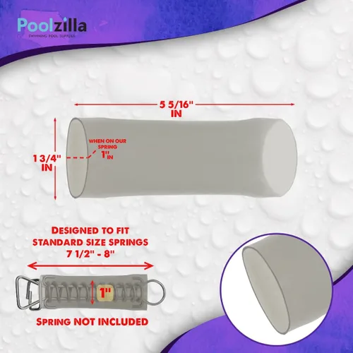 Vista 2 de Poolzilla 1 paquete de fundas para cubierta de seguridad para piscina, hechas de vinilo, protegen los resortes y cubiertas de arañazos
