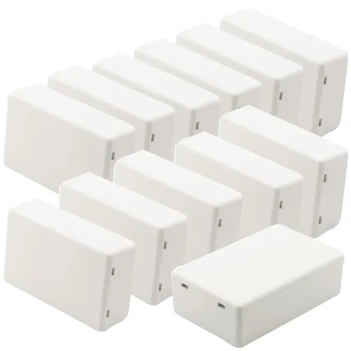 Vista 37 de Zulkit 12 cajas de proyecto de plástico ABS para proyectos eléctricos, caja de conexiones pequeña, color blanco, 2.17 x 1.28 x 0.79 pulgadas