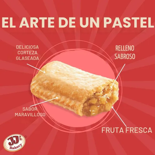 Vista 2 de JJ's Bakery Paquete variado de pastel de frutas, 4 onzas envueltas individualmente, paquete de 12