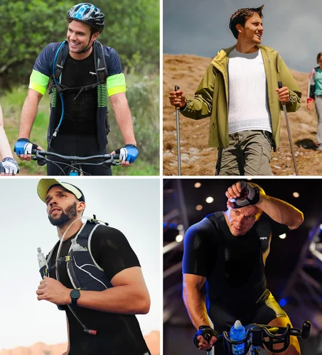 Vista 6 de Chalecos para hombremanga corta ciclismo capa base transpirable malla sin mangas Ciclismo capa base bicicleta ultraligera camisetas