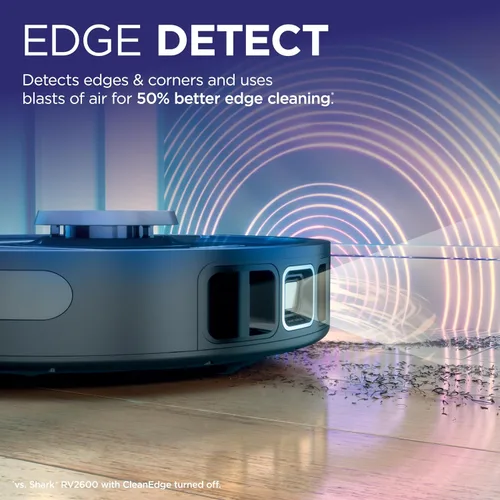 Vista 3 de Shark PowerDetect Robot Aspiradora con base autovaciante con tecnología NeverStuck, limpieza profunda automática en alfombras y suelos duros