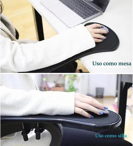 Vista 8 de LL-COEUR Reposamuñecas de apoyo para mesa y silla, extensor de escritorio ergonómico, soporte multifuncional para mouse para computadora (negro)