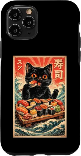 Vista 28 de Cute Kawaii Sushi Cat Funny Japanese Cat Eating Sushi Case for iPhone XR
