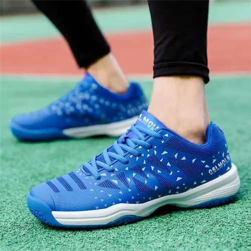 Vista 6 de Jakcuz Zapatos de tenis de bádminton para mujer, zapatos de pickleball, squash, voleibol, con cordones, para entrenamiento de cancha en interiores