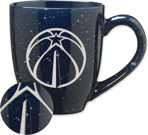 Vista 71 de Rico Industries NBA 16 oz Team Color Laser Engraved Speckled Ceramic Coffee Mug 3-Color del