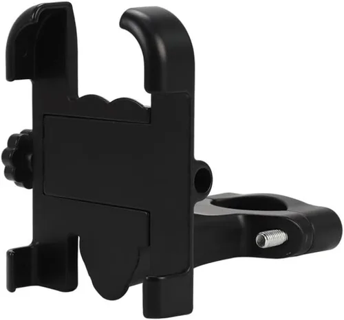 Vista 3 de Motorcycle Bike Phone Mount Holder Bracket Cell Phone Stand Handlebar Mirror Clamp Compatible with Most Smartphones(Black)