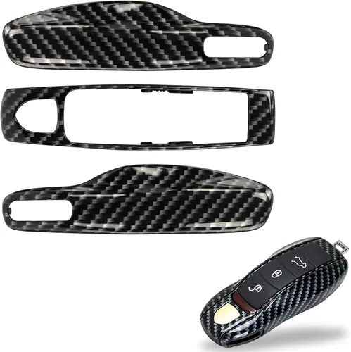 Vista 30 de Funda de llavero pintada de 3 piezas de repuesto - Compatible con llavero Porsche, MK1 (Gris Ágata)