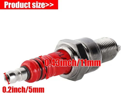 Vista 3 de Bujía de 3 electrodos F7TC para generador GX120 GX160 GX200 GX240 GX270 GX340 GX390 cortacésped tractor rotulador motosierra bomba de agua Go Kart