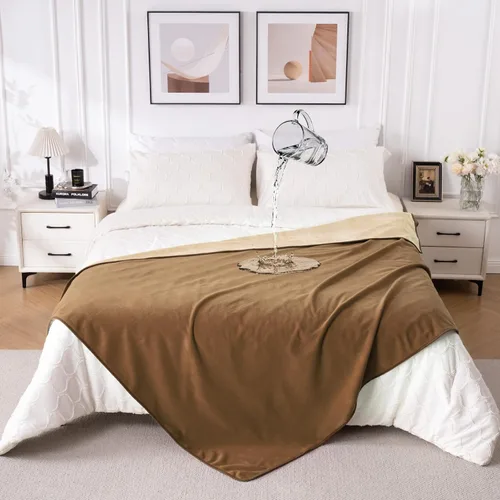 Vista 19 de QiyI Manta Impermeable para Cama Sofá Sillón, Pequeña Lavable Reversible y Reutilizable Manta Decorativa para Mascotas Perro Gato, Cubierta de Sofá