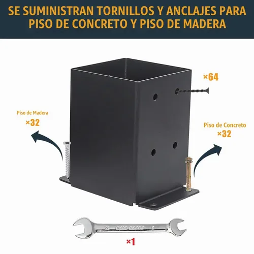 Vista 7 de 8 soportes de poste de 4 x 4 pulgadas