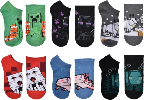 Vista 2 de Minecraft Boys' No Show Sock
