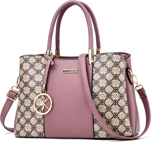 Vista 24 de KURGOOL Bolsos y bolsos de mano para mujer, bolso de hombro con asa superior, bolsa de mensajero para mujer