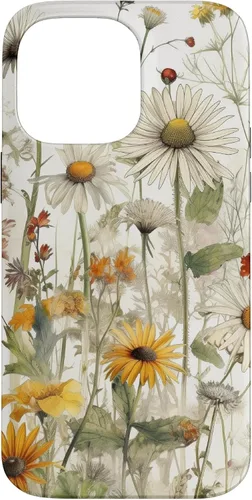 Vista 21 de Wildflowers Botanical Daisy Flowers Dandelion Dragonfly Case for iPhone 17