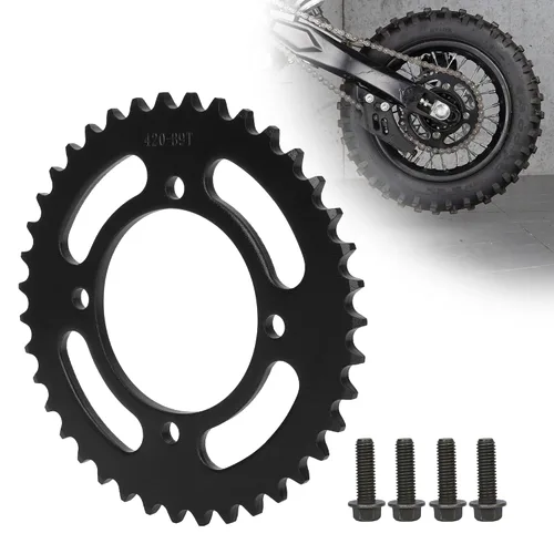 Vista 15 de RUTU Piñón de Cadena 420 Piñón Trasero 35 Dientes 76mm para Motocicletas Chinas de 50 70 90 110 125 140cc 150 160 170 Cc Apollo RFZ CRF50 XR50 SDG