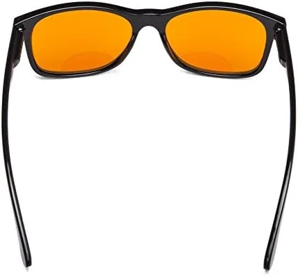 Vista 4 de Eyekepper Lentes bifocales ámbar con bloqueo azul para dormir y lectores bifocales nocturnos, lentes especiales de color naranja para mujeres