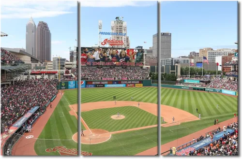 Vista 40 de TUMOVO Arte de pared en lienzo para estadio deportivo, arte de pared de campo Wrigley en Chicago, pinturas de Chicago, impresiones sobre lienzo