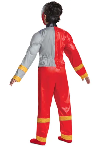 Vista 9 de Disfraz de Power Rangers Dino Fury Ranger Rojo para Niños Multicolor
