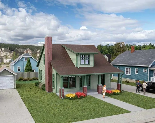 Vista 2 de Walthers 933-3797 Craftsman Bungalow Kit de modelo, multicolor