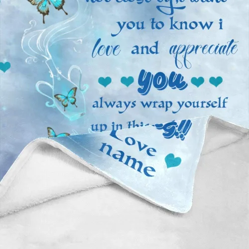 Vista 4 de Custom Blanket with Name Personalized to My Mom Soft Fleece Throw Blanket for Gifts (50 X 60 inches)