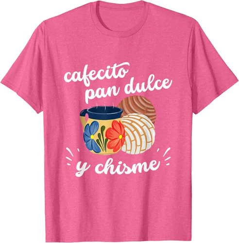 Vista 27 de Camiseta Cafecito Pan Dulce y Chisme Mexican Hispanic Pride Breakfast Negro
