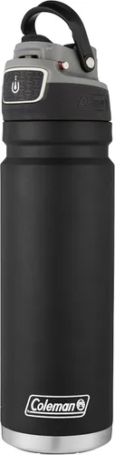 Vista 6 de Coleman Autoseal FreeFlow - Botella de agua de acero inoxidable, color negro, 24 onzas