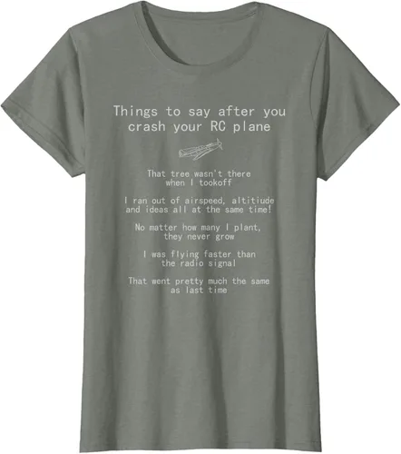 Vista 17 de Cosas que decir cuando te estrellas con tu camiseta RC Plane hobby
