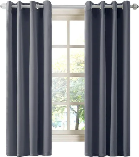 Vista 89 de LA PALMA Cortinas opacas con aislamiento térmico y ojales, para sala de estar, dormitorio, paquete de 2 paneles