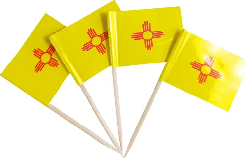 Vista 12 de QQSD Bandera de palillo de dientes de Alabama para decoración de cupcakes, 100