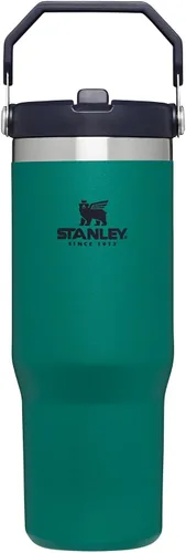 Vista 111 de STANLEY IceFlow 2.0 - Vaso con pajilla abatible con asa, 30 onzas, tapa giratoria y popote abatible, botella de agua a prueba de fugas, acero Tiza