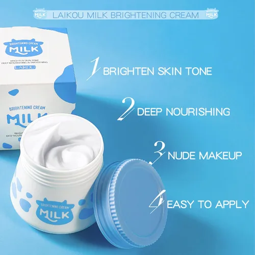Vista 7 de Crema de leche facial, hidratante nutritiva reparadora de la piel, hidratante facial para hidratar y suavizar la piel seca, piel firme, crema de día