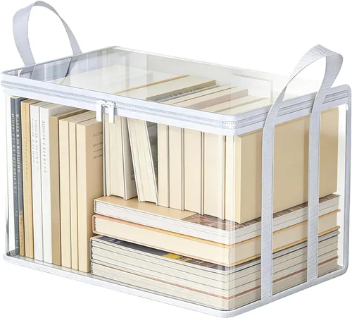 Vista 14 de Contenedores de almacenamiento transparentes para cómics (blanco, paquete de 6)