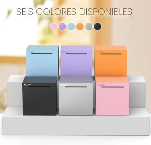 Vista 6 de hizgo Alcancía para adultos, banco de acero inoxidable debe abrirse, rosa