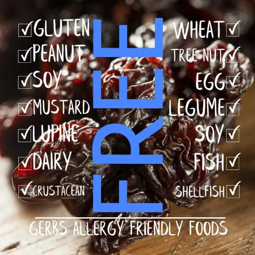 Vista 3 de Frutas secas GERBS, Top 14 libres de alergia alimentaria, sin sulfuro, sin conservantes, sin OMG, vegano