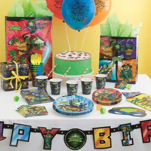 Vista 3 de Unique Bolsas de botín para fiesta de Tortugas Ninja Adolescentes Mutantes 9 x 75 pulgadas 8 piezas