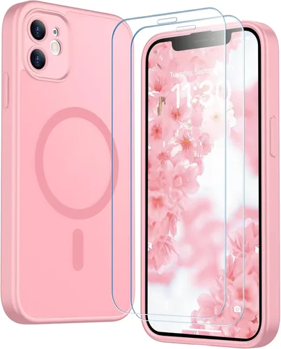 Vista 104 de SPIDERCASE Funda magnética translúcida diseñada para iPhone 11, con 2 protectores de pantalla de vidrio templado, antihuellas, para iPhone 11 de 6.1